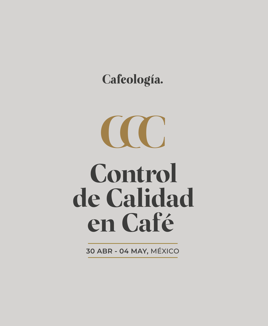CCC 2024 Curso en Control de Calidad en Café